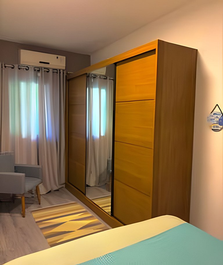 Casa com ar condicionado com rede.