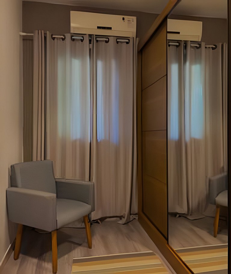 Casa com ar condicionado com rede.