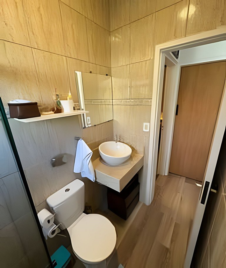 Casa com ar condicionado com rede.